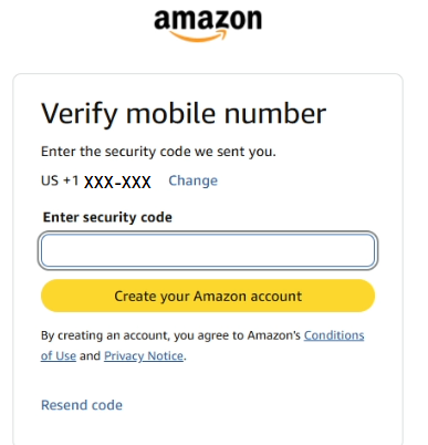Amazon Japan verification screenshot